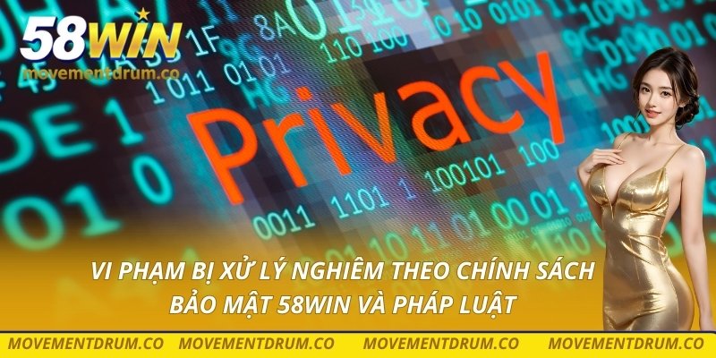 Vi phạm bị xử lý nghiêm theo chính sách bảo mật 58win và pháp luật